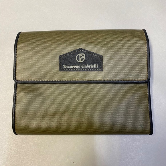 Nazareno Gabrielli Men's Wallet Clasped Coin Pouch Button Closure Designer - Picture 1 of 9
